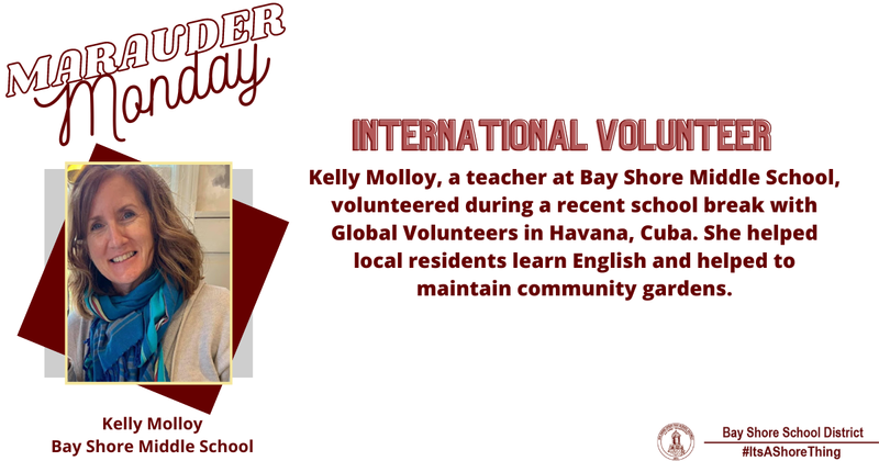It's Marauder Monday! This week we recognize ż Middle School teacher, Kelly Molloy.